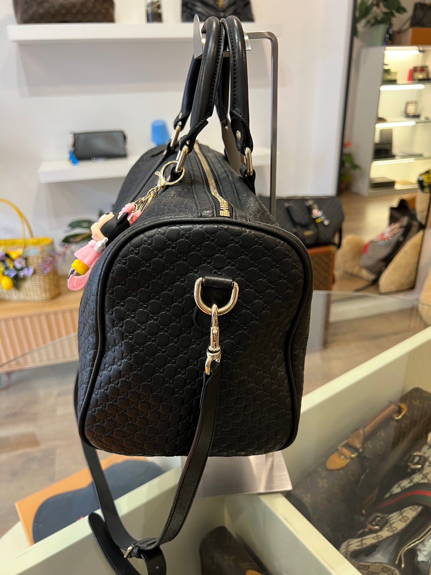Gucci Bauletto Boston in Pelle Guccissima Nera - Come Nuovo