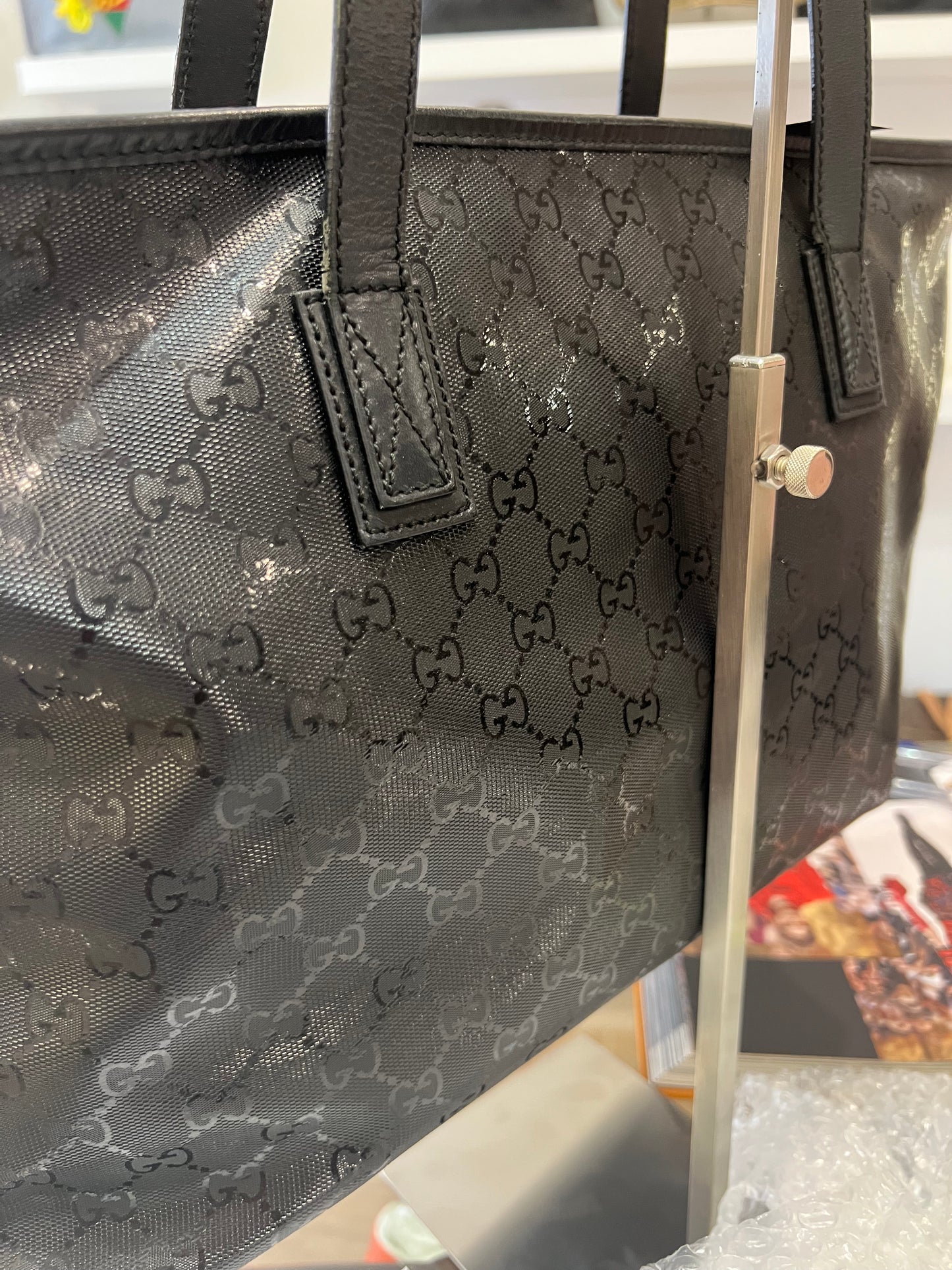 Gucci Shopper Vernice GG Nera