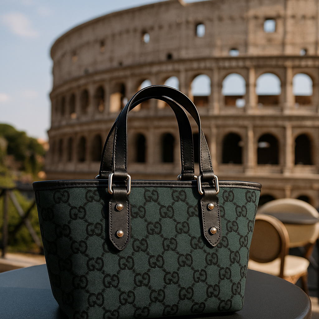 Gucci Tote Bag GG Canvas Verde con Dustbag – Eleganza Intramontabile