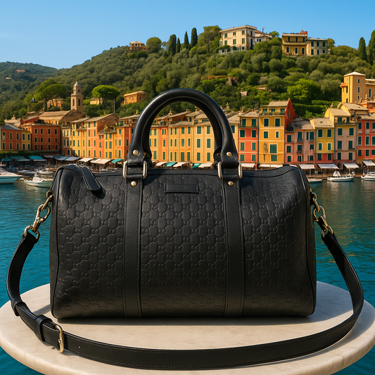 Gucci Bauletto Boston in Pelle Guccissima Nera - Come Nuovo