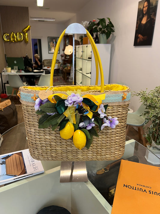 Borsa a Mano Decorata Artigianalmente - Pezzo Unico