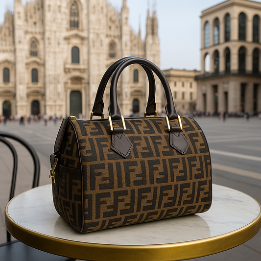 Fendi Boston Bag Zucca Canvas – Icona di Stile